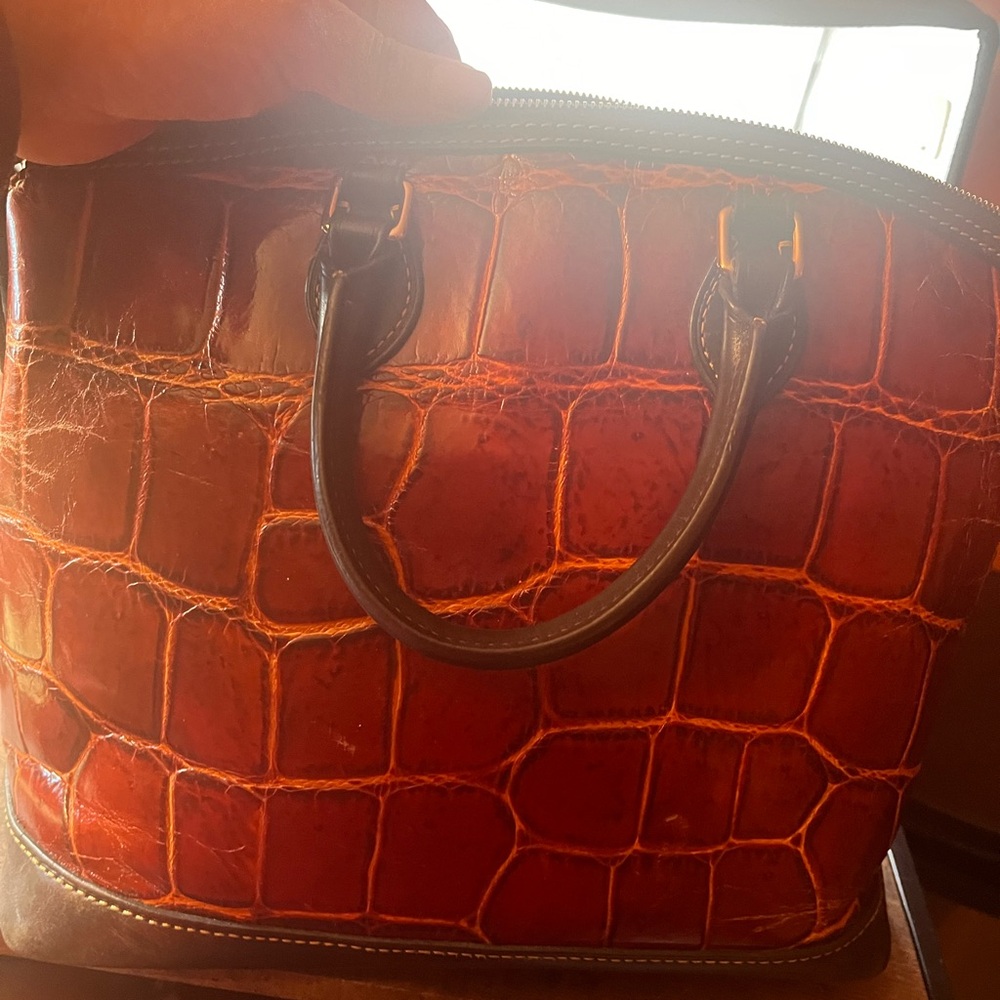 Dooney & Bourke Brown Leather Animal Print Satchel with matching wallet - Picture 8 of 16